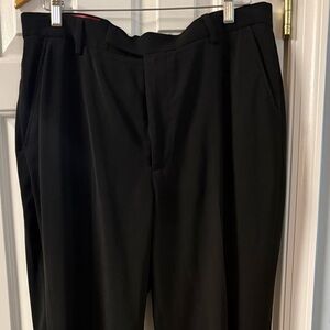Public Notices Black Flat Front Dress Pants 36x32 Classic Formal Slacks